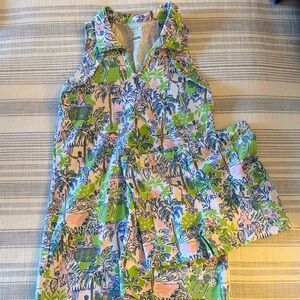 Lilly Pulitzer Kids dress/shorts Set (medium 6-7)
